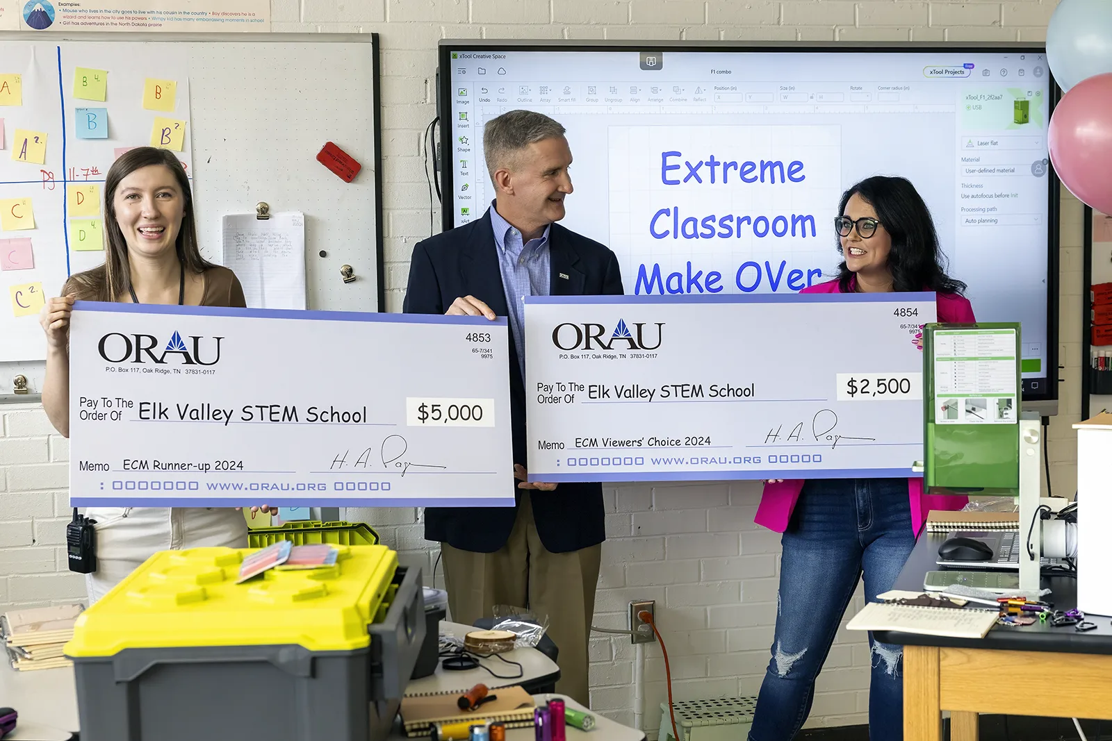 Elk Valley STEM School teachers Madison Yancey and Mary Beth Seiber were selected as runner-up and viewers' choice winners of the ORAU’s 2024 Extreme Classroom Makeover competition.