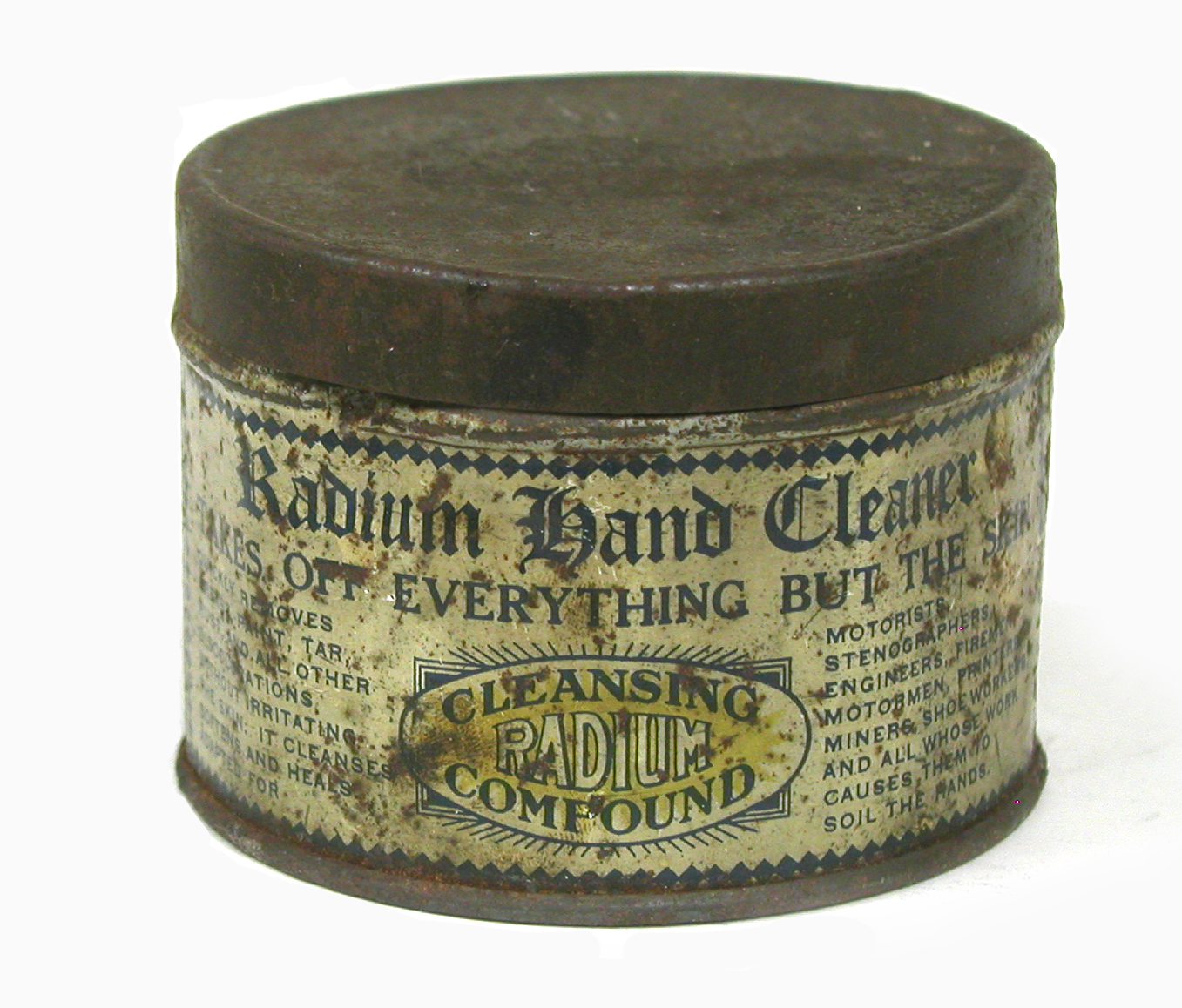 Radium Hand Cleaner (ca. 1910 to 1920)