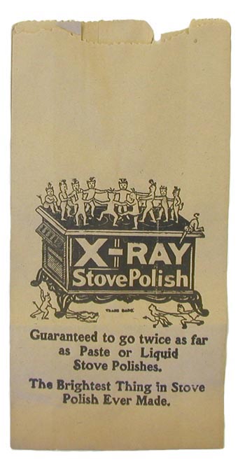 X-Ray Brand Stove Polish Advertisement Bag