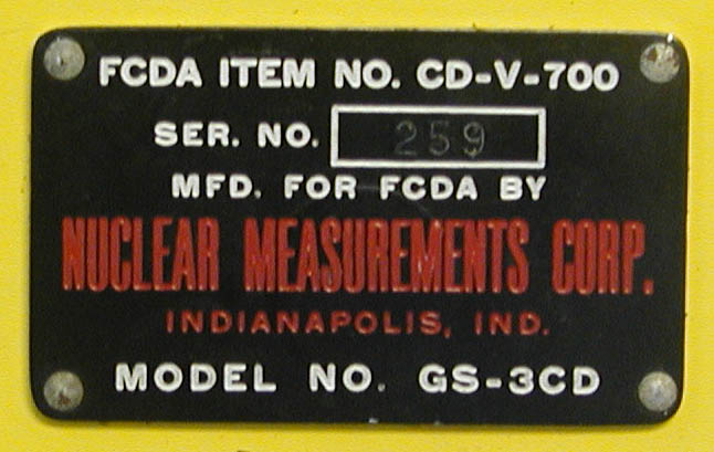 Nuclear Measurements Corporation Model 1 (DU) 