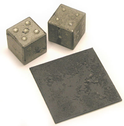 Depleted uranium dice