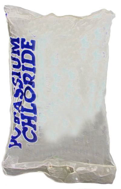 Potassium chloride water softener salt
