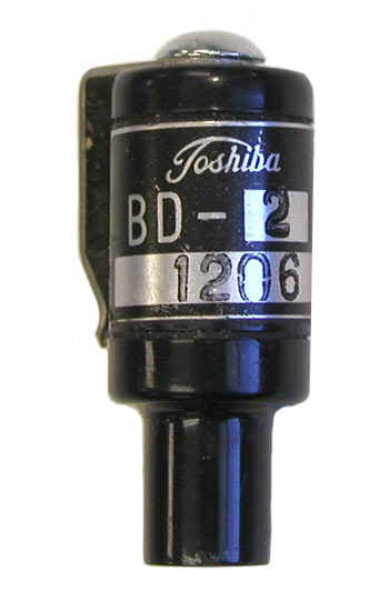 Radiophotoluminescent Toshiba dosimeter