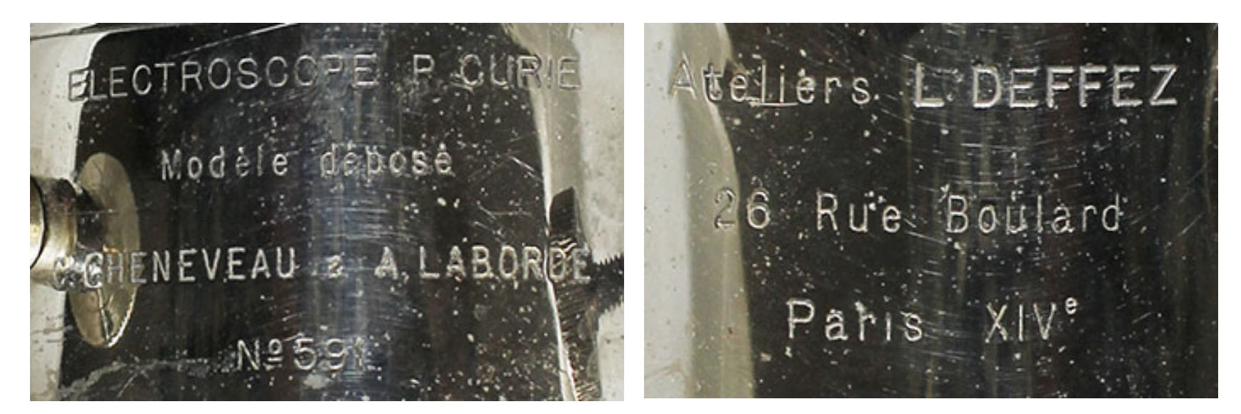 Cheneveau Laborde electroscope engraving