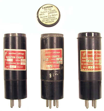 Nuclear Chicago D33, D34 and D37A End Window GM Tubes