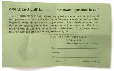 Irradiated Golf Balls