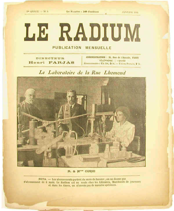First Issue of Le Radium