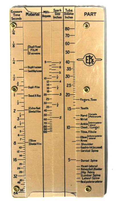 Eastman X-Ray Exposure Rule (1920s)