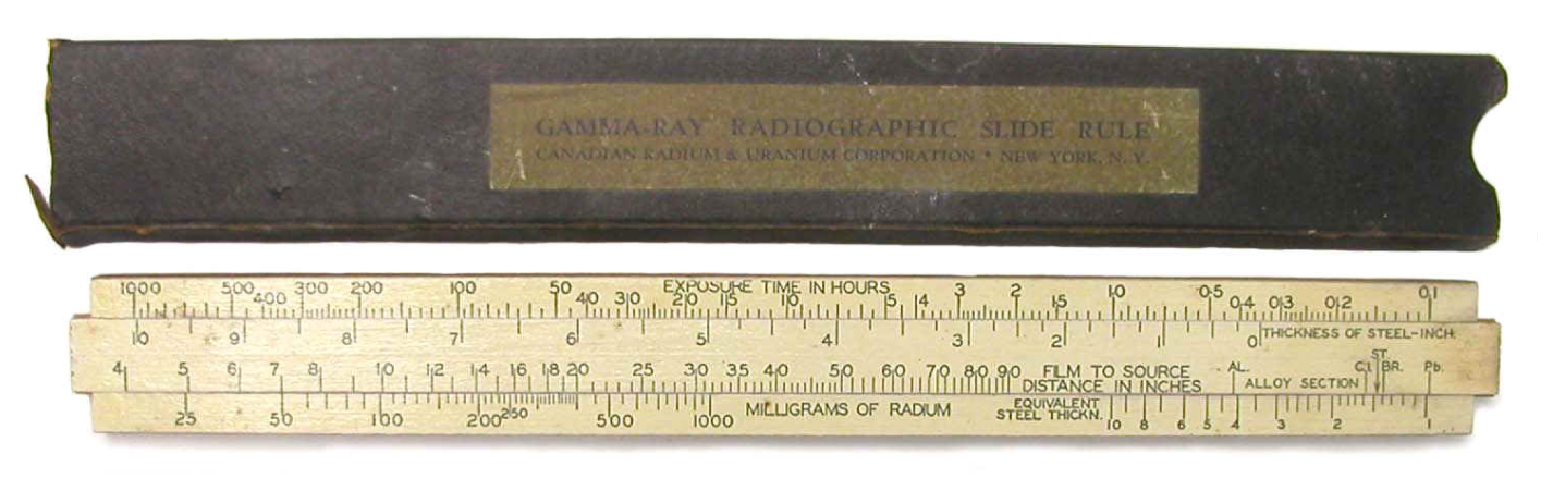 Gamma Ray Radiographic Slide Rule (ca. 1940s)