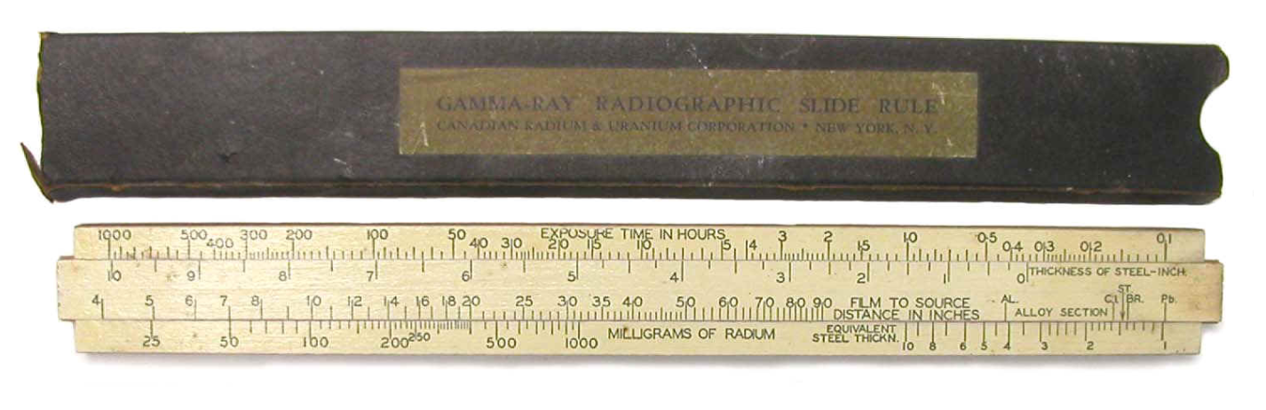 Gamma Ray Radiographic Slide Rule