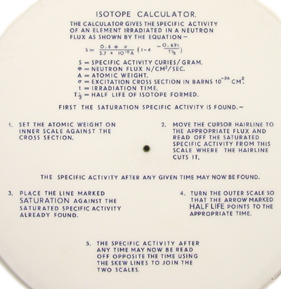 Isotope Calculator for Neutron Activation (ca. 1950)