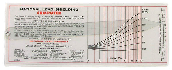 National Lead Shielding Computer