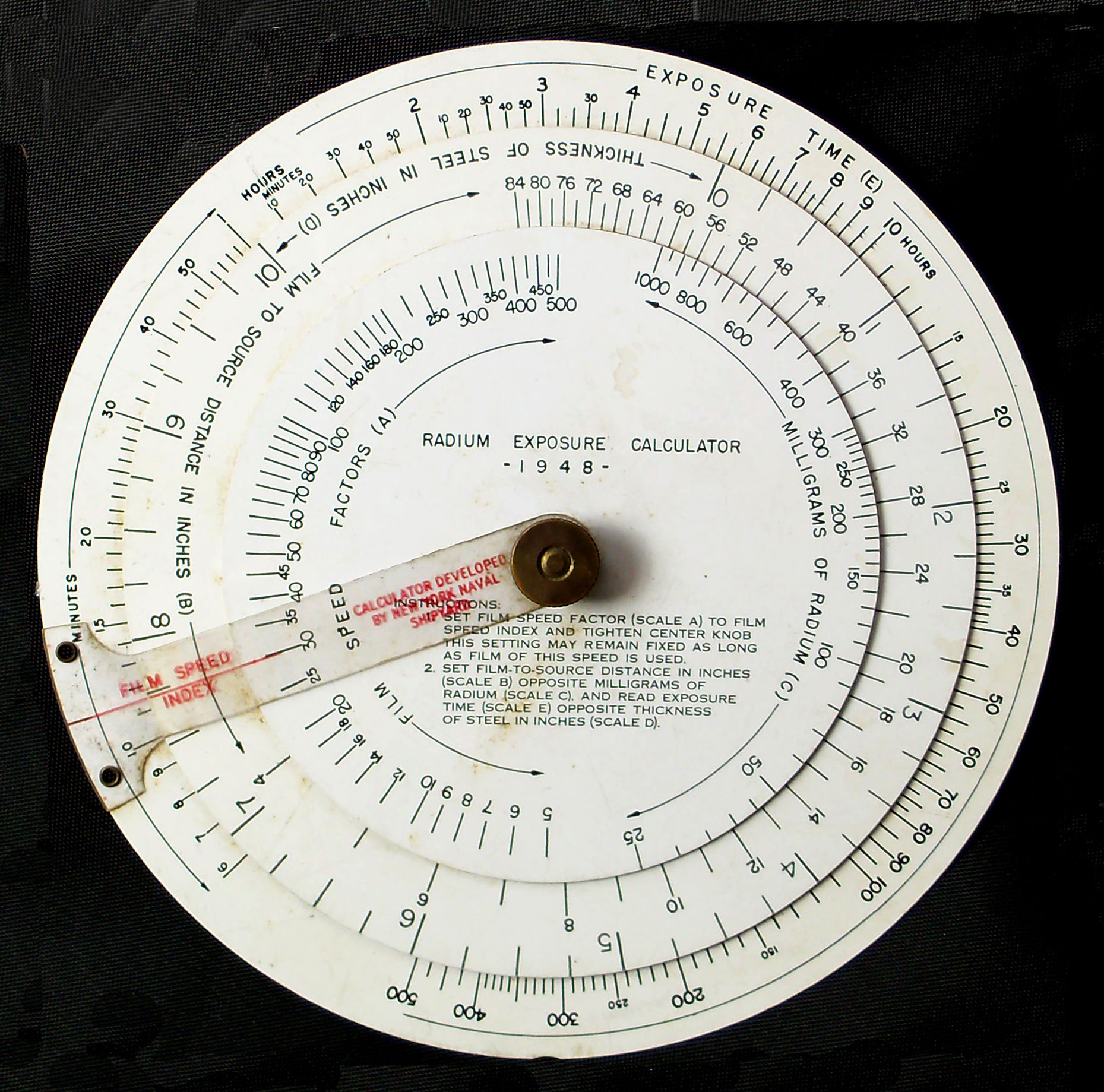 Radium Exposure Calculator (late 1940s, 1950s)
