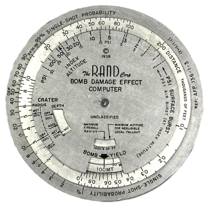 RAND Corp. Bomb Damage Effect Computer (ca.1960)