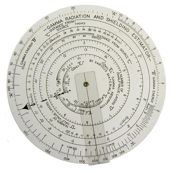 Slide Rule for Shielding Calculations from Radioisotope Applications Company