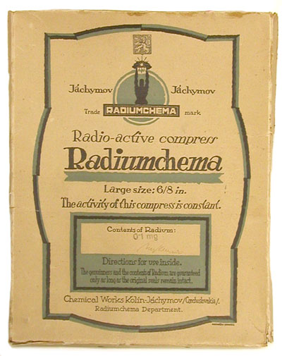 Box for Radiumchema Radioactive Compress