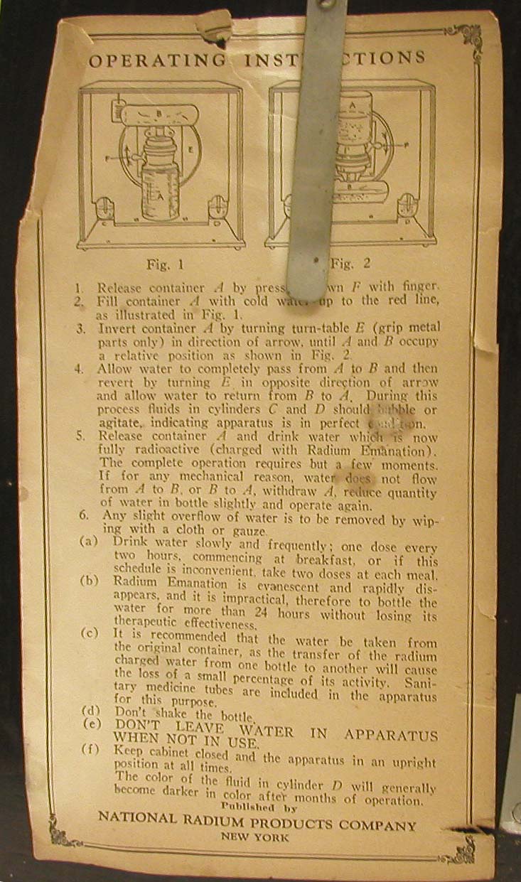 The National Radium Emanator (ca. 1923-1930)