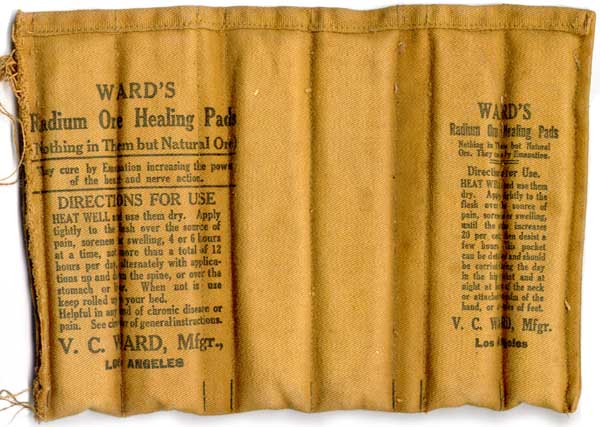 Ward's Radium Ore Healing Pad (1916-1918)