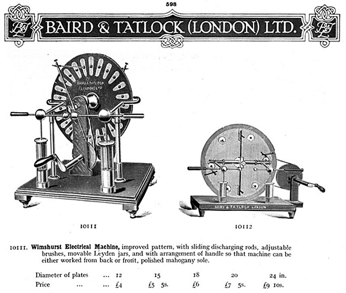 Wimshurst Static Machine (ca. 1890-1920)