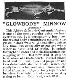 Glowbody minnow fishing lure ad