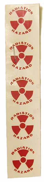  Radiation Warning Decals