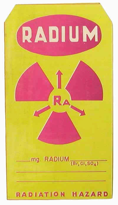 Warning Sign for Radium Sources