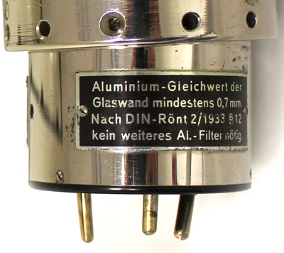 Siemens Multix Protective Housing with Water Cooling Assembly (ca. 1930s) label