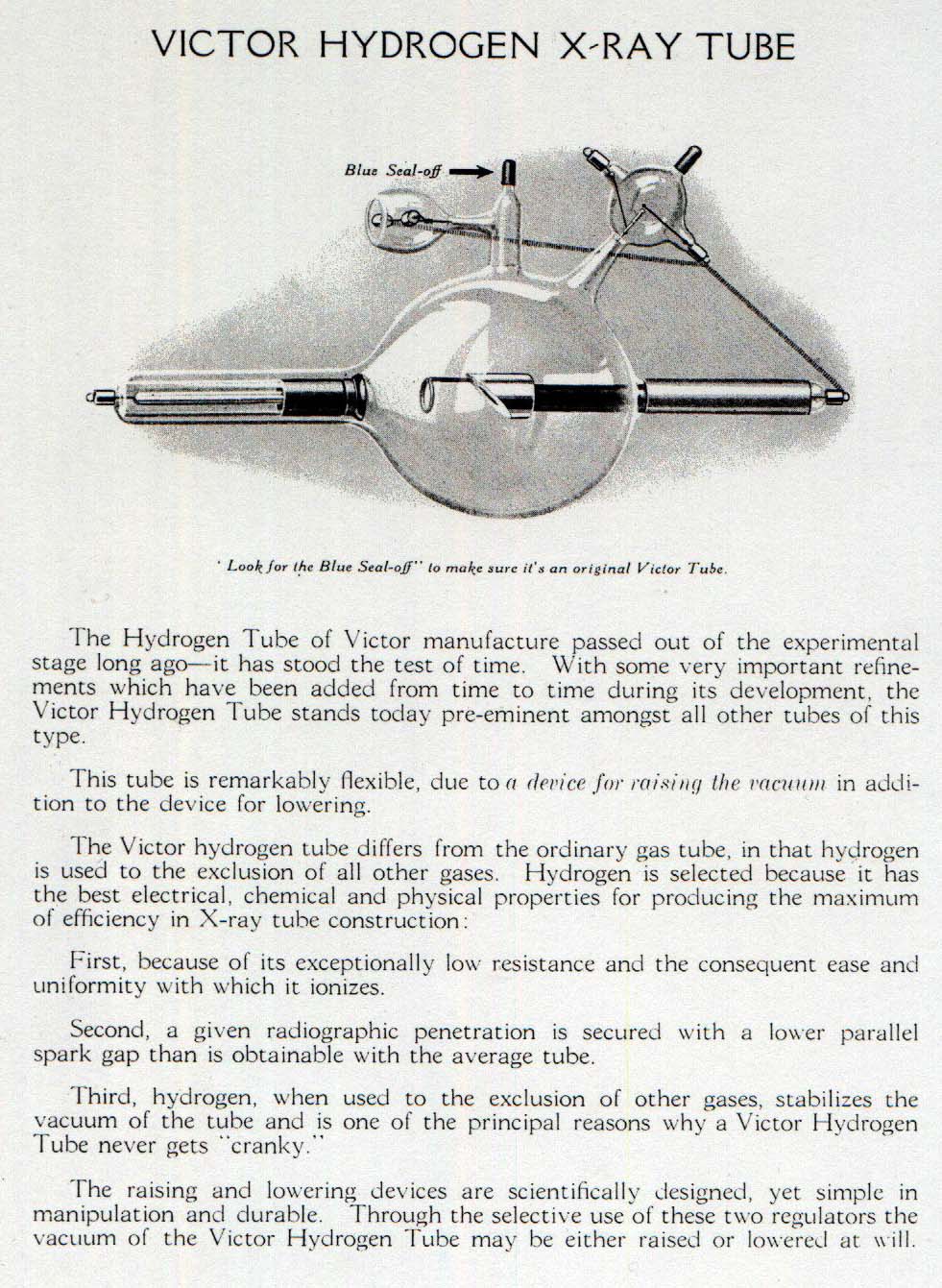 The Snook Hydrogen Tube (1915-1925)