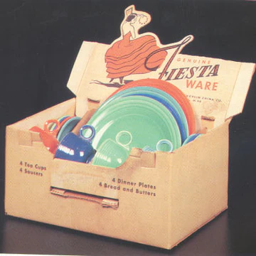 An original set of Fiestaware from the 1930s.