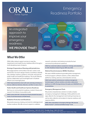 Emergency Readiness Portfolio one-pager