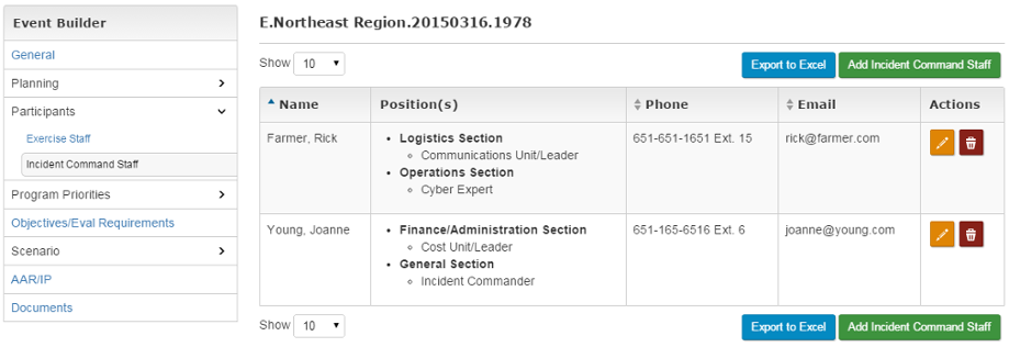 Build and manage an incident command staff