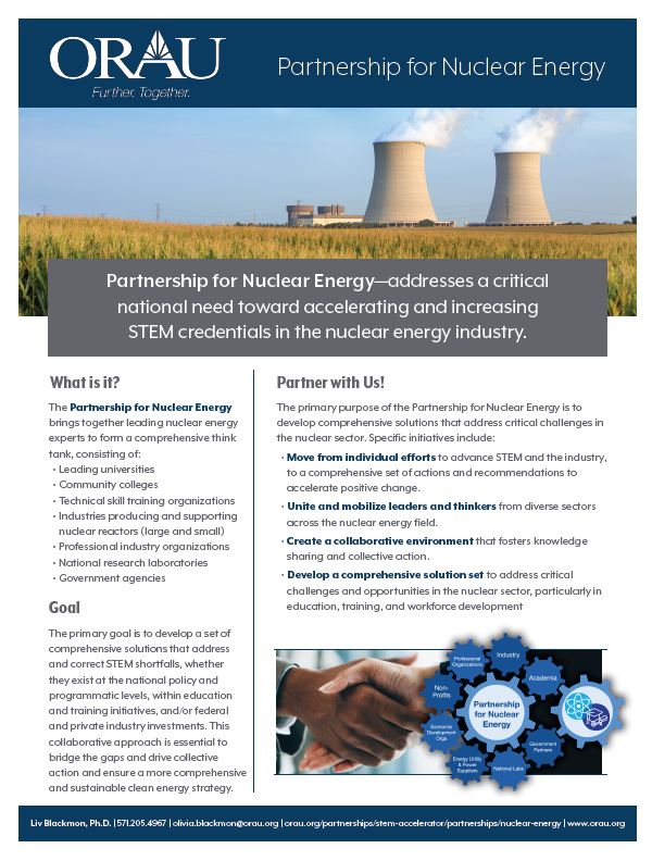 Partnership for Nuclear Energy One-Pager